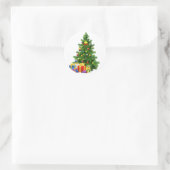 Kerstboom cadeaus Sticker (Tas)