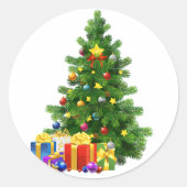Kerstboom cadeaus Sticker (Voorkant)