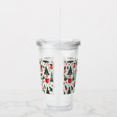 Kerstboom, cadeaus, suikerriet acryl drinkbeker (Rechts)