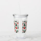 Kerstboom, cadeaus, suikerriet acryl drinkbeker (Links)