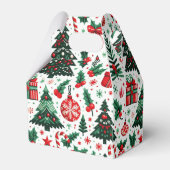 Kerstboom, cadeaus, suikerriet bedankdoosjes (Achterkant)