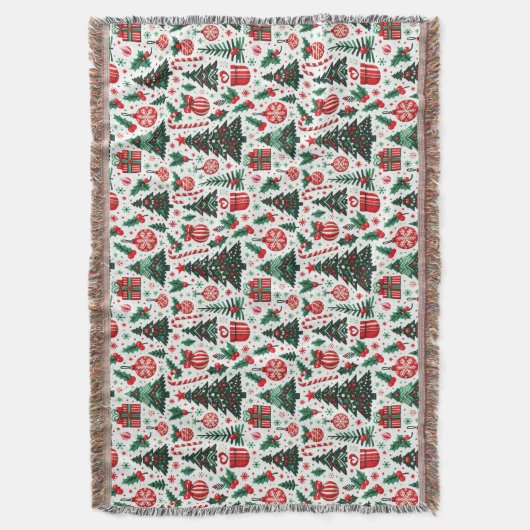 Kerstboom, cadeaus, suikerriet deken (Voorkant Verticaal)