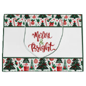 Kerstboom, cadeaus, suikerriet groot cadeauzakje (Voorkant)