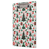 Kerstboom, cadeaus, suikerriet klembord (Links)