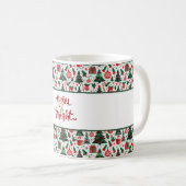 Kerstboom, cadeaus, suikerriet koffiemok (Voorkant rechts)