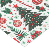 Kerstboom, cadeaus, suikerriet korte tafelloper (Hoek)