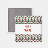 Kerstboom, cadeaus, suikerriet magneet (Voorkant / Achterkant)