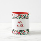 Kerstboom, cadeaus, suikerriet mok (Midden)