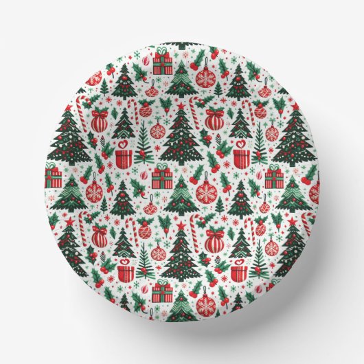 Kerstboom, cadeaus, suikerriet papieren kommen (Voorkant)