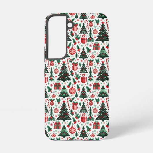Kerstboom, cadeaus, suikerriet samsung galaxy hoesje (Achterkant)