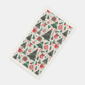 Kerstboom, cadeaus, suikerriet servet (Hoek)