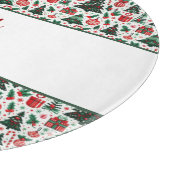 Kerstboom, cadeaus, suikerriet snijplank (Hoek)