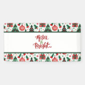Kerstboom, cadeaus, suikerriet spandoek (Horizontaal)