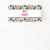 Kerstboom, cadeaus, suikerriet spandoek (Insitu)