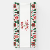 Kerstboom, cadeaus, suikerriet spandoek (Verticaal)