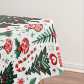 Kerstboom, cadeaus, suikerriet tafelkleed (Voorbeeld)