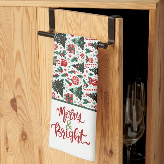 Kerstboom, cadeaus, suikerriet theedoek (Derde Gevouwen)