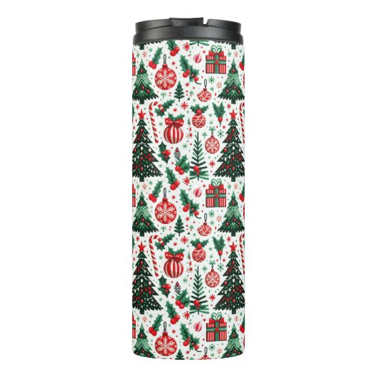 Kerstboom, cadeaus, suikerriet thermosbeker (Achterkant)