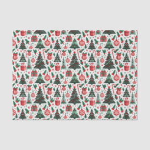 Kerstboom, cadeaus, suikerriet tissuepapier