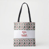 Kerstboom, cadeaus, suikerriet tote bag (Voorkant)