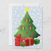 Kerstboom & Cadeaus Wintersneeuw Uw bericht Feestdagenkaart (Voorkant)