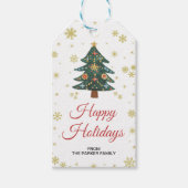 Kerstboom Cadeautags | Feestelijke Uitgeefzakjes v Cadeaulabel (Voorkant)