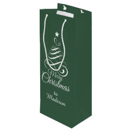 Kerstboom cadeautas met eigen naam in stijlvolle u
