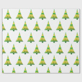Kerstboom cadeauverpakking cadeaupapier (Vlak)