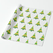 Kerstboom cadeauverpakking cadeaupapier (Uitgerold)