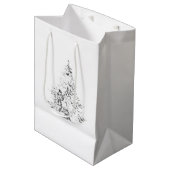 KERSTBOOM CADOUKADE TAS STIJL ONTWERP MEDIUM CADEAUZAKJE (Voorkant Gekanteld)