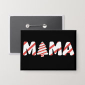 Kerstboom Cake Overeenkomstige Familie Feest Mama Button (Voorkant / Achterkant)