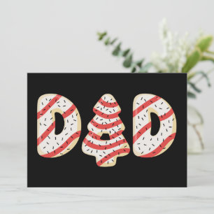 Kerstboom Cake Overeenkomstige Familie Feest Papa Feestdagenkaart