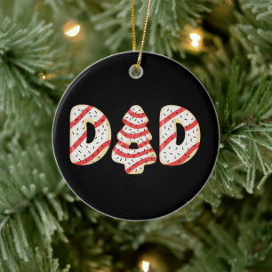 Kerstboom Cake Overeenkomstige Familie Feest Papa Keramisch Ornament