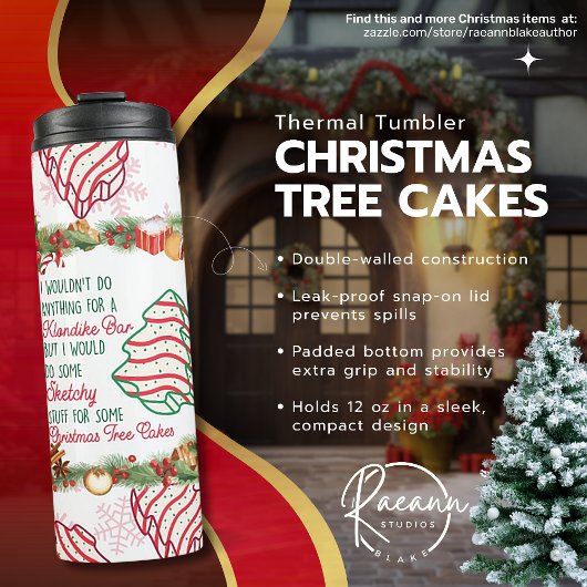 Kerstboom Cakes Thermal Tumbler Thermosbeker