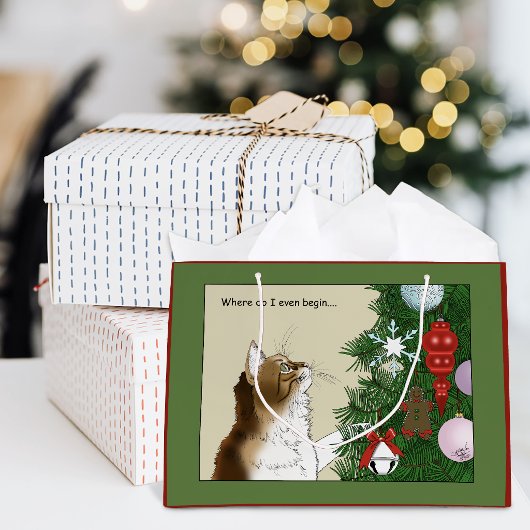 Kerstboom Calico Kat Ornamenten Grappig Groot Cadeauzakje