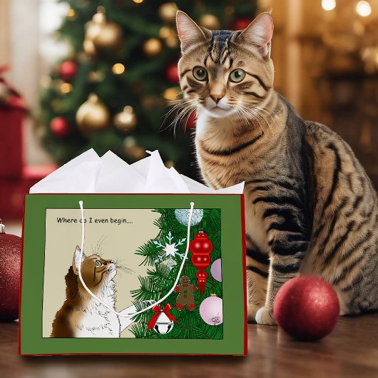 Kerstboom Calico Kat Ornamenten Grappig Groot Cadeauzakje