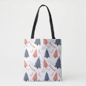 Kerstboom & Candy Cane Canvas tas (Voorkant)