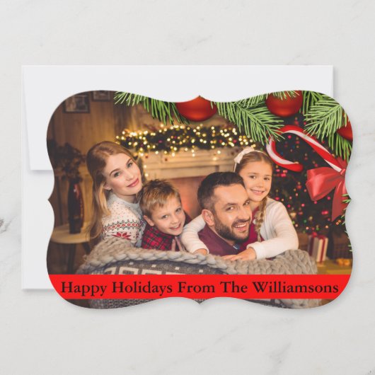 Kerstboom Candy Cane Fancy Cut Prettig Kerstfeest Feestdagenkaart (Voorkant)