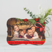 Kerstboom Candy Cane Fancy Cut Prettig Kerstfeest Feestdagenkaart (Staand voorkant)