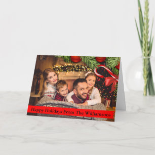 Kerstboom Candy Cane Rand Prettig Kerstfeest Feestdagen Kaart