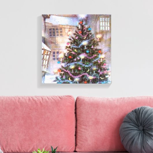 kerstboom canvas afdruk (Insitu (Woonkamer))