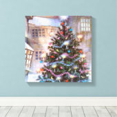 kerstboom  canvas afdruk (Insitu (Houten vloer))