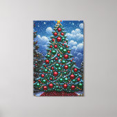 kerstboom canvas afdruk (Voorkant)