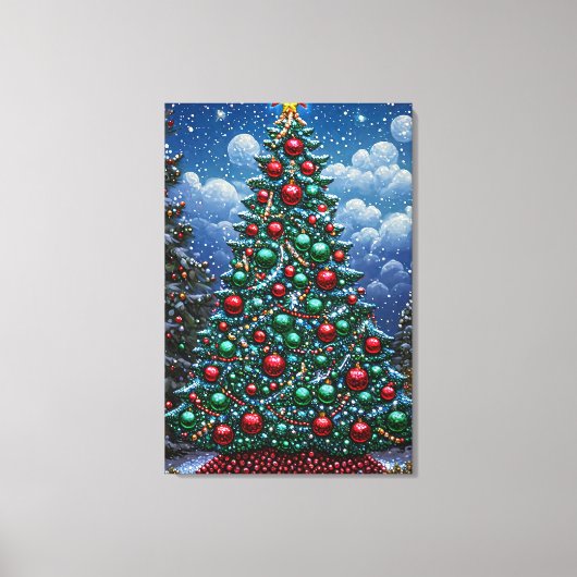 kerstboom canvas afdruk (Voorkant)