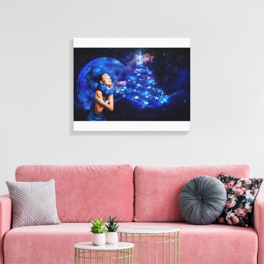 kerstboom canvas afdruk (Insitu (Woonkamer))