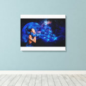 kerstboom canvas afdruk (Insitu (Houten vloer))
