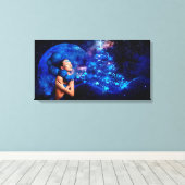 kerstboom canvas afdruk (Insitu (Houten vloer))