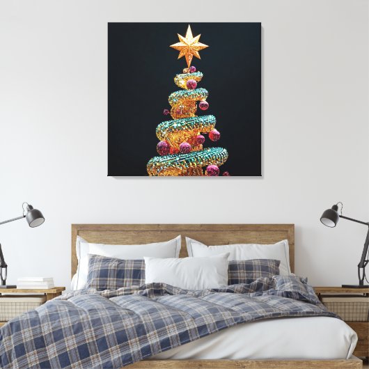 kerstboom canvas afdruk (Insitu (Slaapkamer))