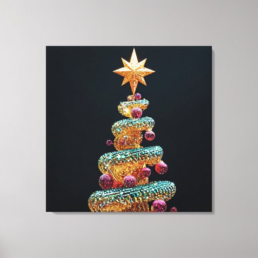 kerstboom canvas afdruk (Voorkant)