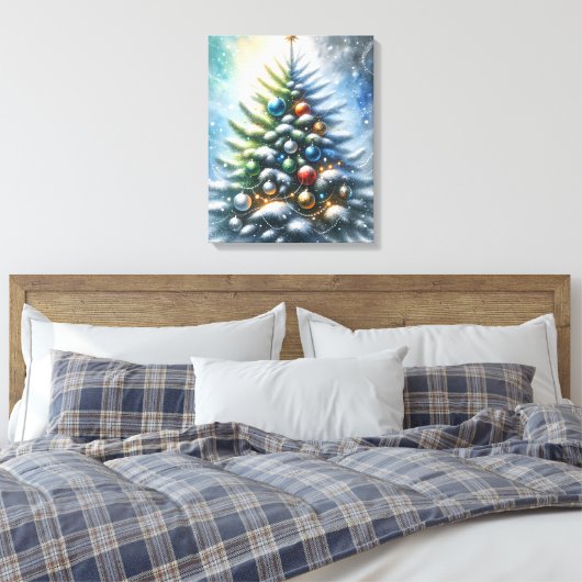 kerstboom canvas afdruk (Insitu (Slaapkamer))